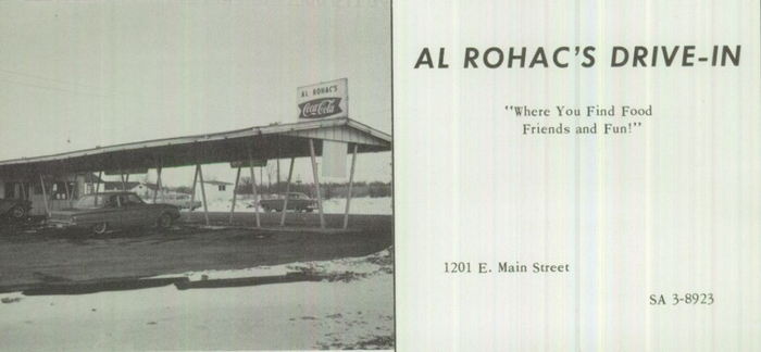 Rohacs Drive-In - 1963 Yearbook Ad (newer photo)